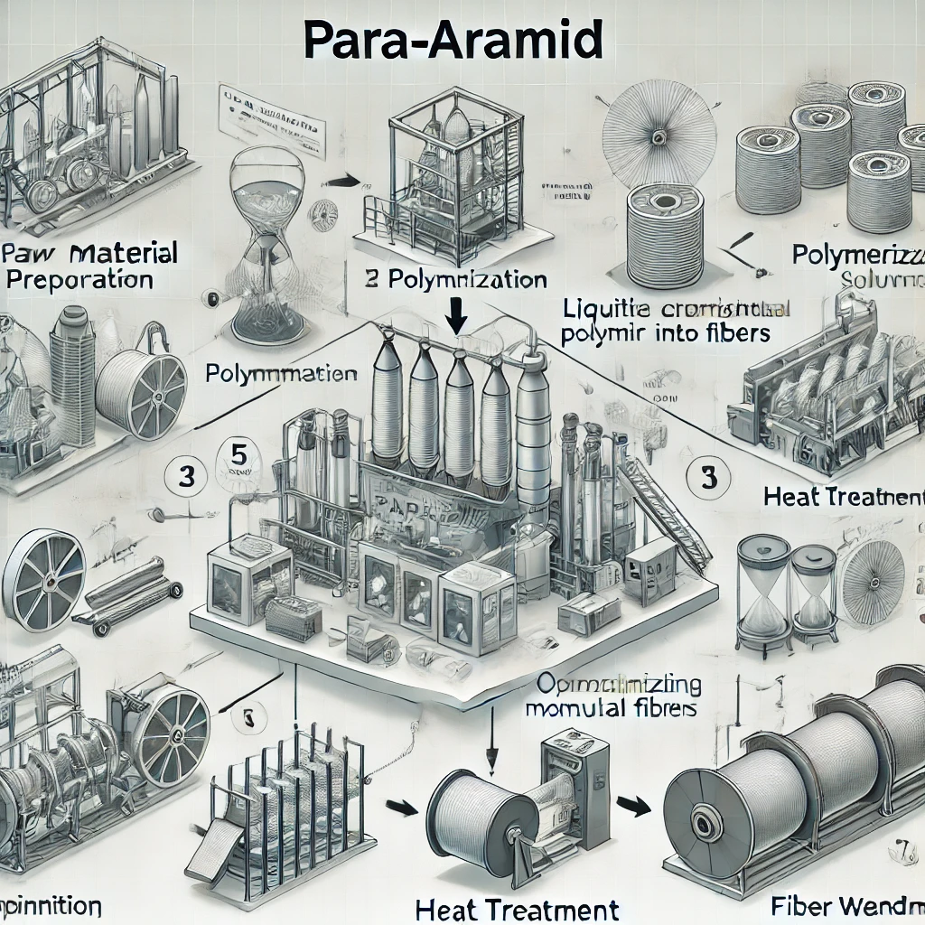 What are the raw materials for the production of para-aramids?  -1-