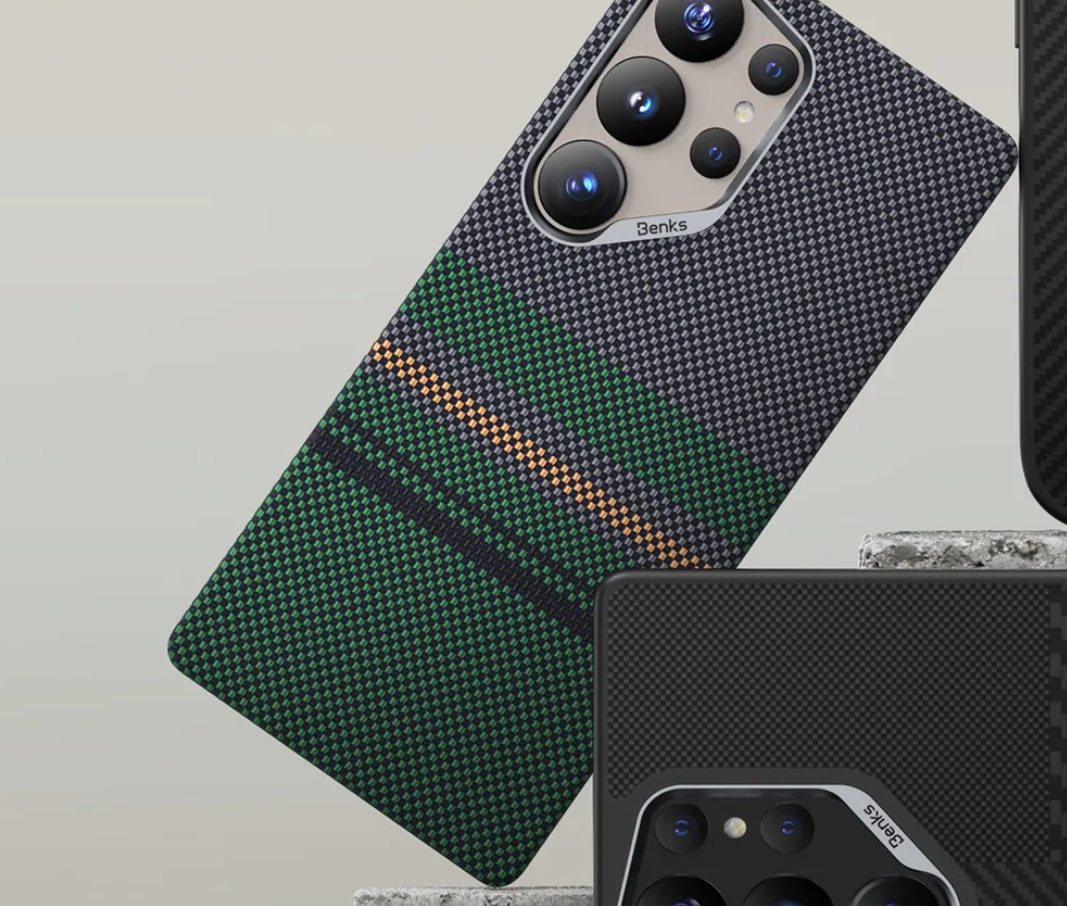 A futuristic concept car with visible aramid composite body panels